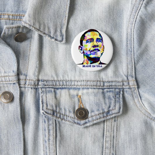 Obama - Made in USA Button (In situ)