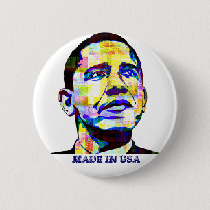 Obama - Made in USA Button