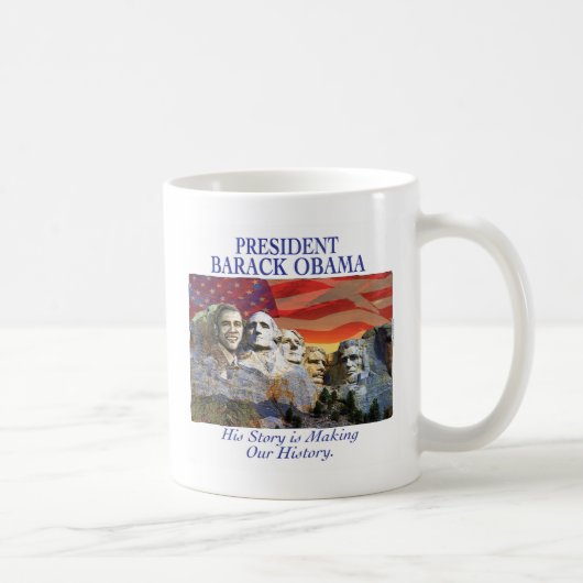 Obama Making History stelt Rushmore Mok op (Rechts)