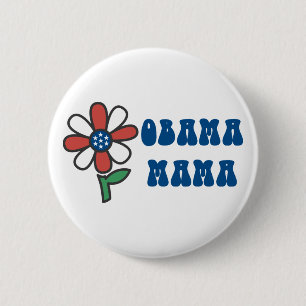 Obama Mama Buttonnen Ronde Button 5,7 Cm