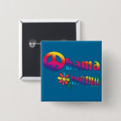 Obama Mama Vierkante Button 5,1 Cm (Voorkant /achterkant)