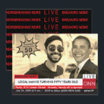 Obama Mannen Funny TV News 50th Birthday Kaart<br><div class="desc">50e verjaardag Mannen Funny Breaking News TV Graphic Obama die een verjaardag viert. Het grote nieuws is aan het breken. Volledig editable en gemakkelijk om tekst te veranderen. Verander de foto en de tekst om de gelegenheid aan te passen. Geweldig voor Afstudeerders, huwelijksaankondigingen, verjaardagen, verjaardagen, baby nieuws en bijna alles...</div>
