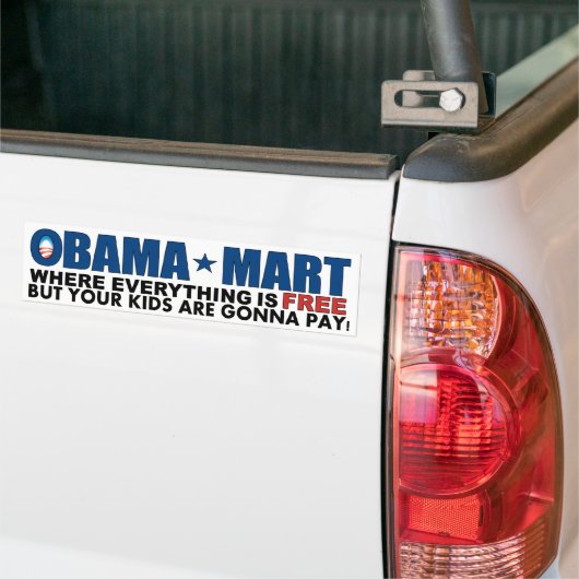 Obama Mart - waar alles vrij is! Bumpersticker (Op Truck)