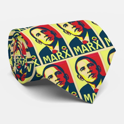 Obama Marx Parody Tie Stropdas (Opgerold)