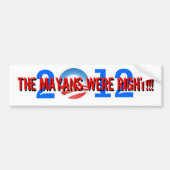 Obama-Mayaanse samenzwering Bumpersticker (Voorkant)