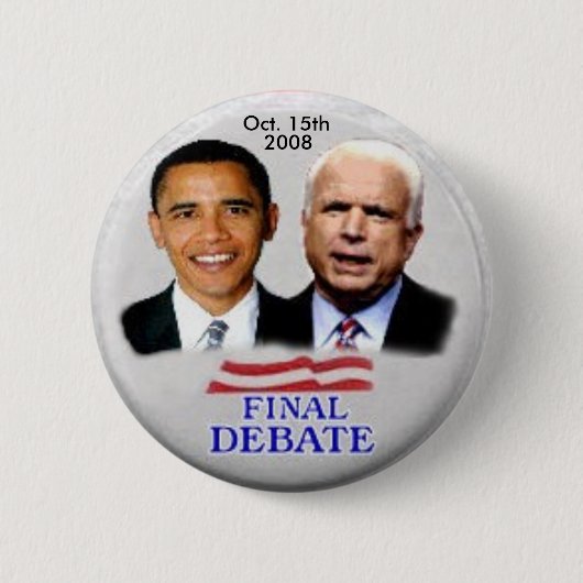 Obama/McCain Debate Button (Voorkant)