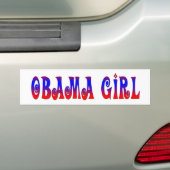 Obama Meisje Bumpersticker (Op auto)