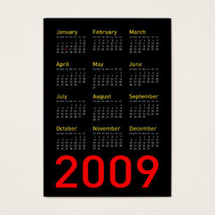 Obama Memorabilia - Zakkalender 2009 Visitekaartjes