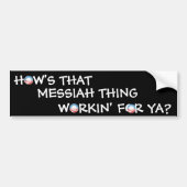 Obama Messiah Thing Bumpersticker (Voorkant)