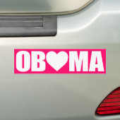 ""OBAMA" MET HEART BUMPERSTICKER (Op auto)