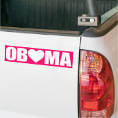""OBAMA" MET HEART BUMPERSTICKER (Op Truck)