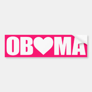 ""OBAMA" MET HEART BUMPERSTICKER