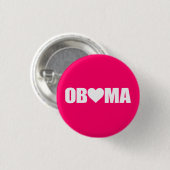 ""OBAMA" MET HEART RONDE BUTTON 3,2 CM (Voorkant /achterkant)