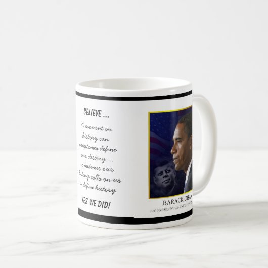 Obama met JFK - Coffee-Mok Koffiemok (Voorkant rechts)