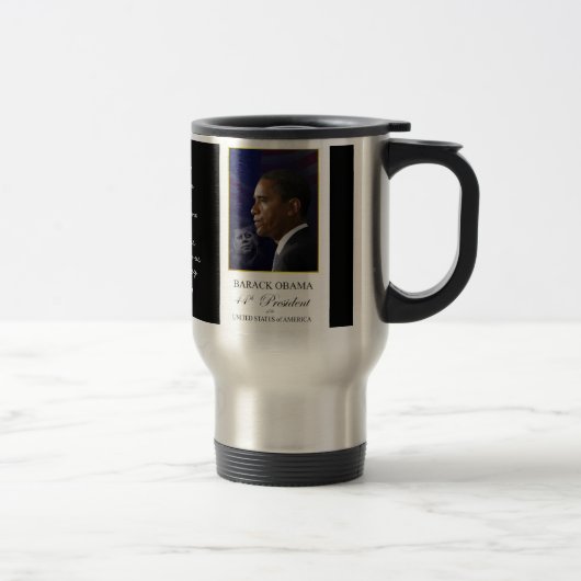 Obama met JFK - Coffee-Mok Reisbeker (Rechts)