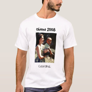 Obama met zijn moeder, kleurenblind... Obama 2008 T-shirt