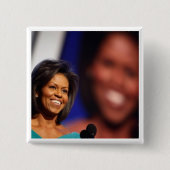 Obama-Michelle Vierkante Button 5,1 Cm (Voorkant)