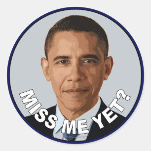 Obama: Mis je me al? Ronde Sticker