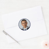 Obama: Mis je me al? Ronde Sticker (Envelop)