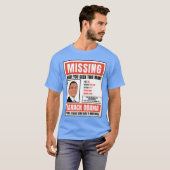 Obama Missende Poster Antitee T-shirt (Voorkant volledig)