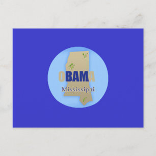 Obama Mississippi Briefkaart