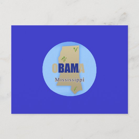 Obama Mississippi Briefkaart (Voorkant)