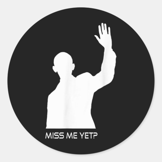 Obama mist me nog grappig ronde sticker (Voorkant)