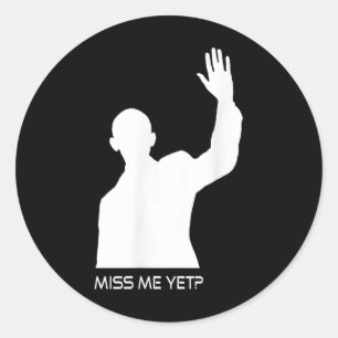 Obama mist me nog grappig ronde sticker