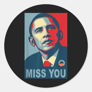 Obama mist politiek Shirt Ronde Sticker