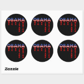Obama Mistak 1 Ronde Sticker (Vel)