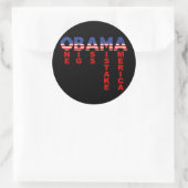 Obama Mistak 1 Ronde Sticker (Tas)