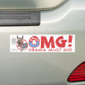 Obama moet 2012 gaan bumpersticker (Op auto)