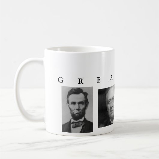OBAMA-MOK: GREATNESS Lincoln FDR JFK Obama Koffiemok (Links)