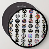 Obama multi-pin ronde button 6,0 cm (Voorkant /achterkant)
