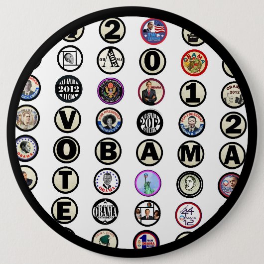 Obama multi-pin ronde button 6,0 cm (Voorkant)