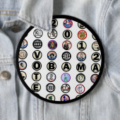 Obama multi-pin ronde button 6,0 cm (In situ)