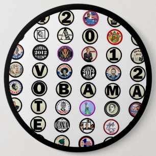 Obama multi-pin ronde button 6,0 cm