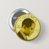 Obama munt Standaardgrootte Button (Voorkant /achterkant)
