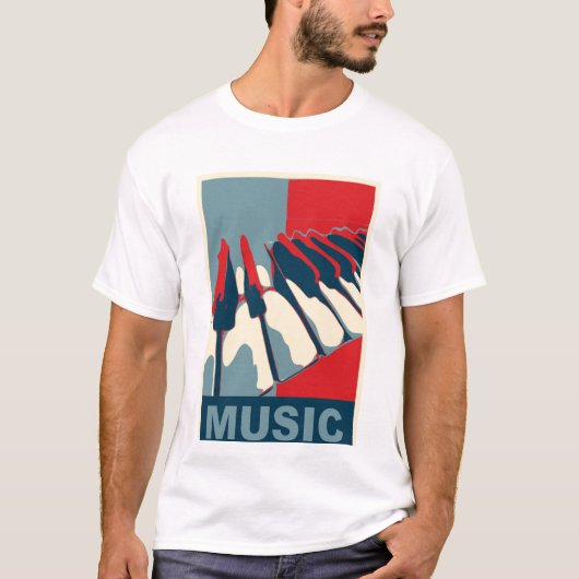 Obama muziekshirt t-shirt (Voorkant)