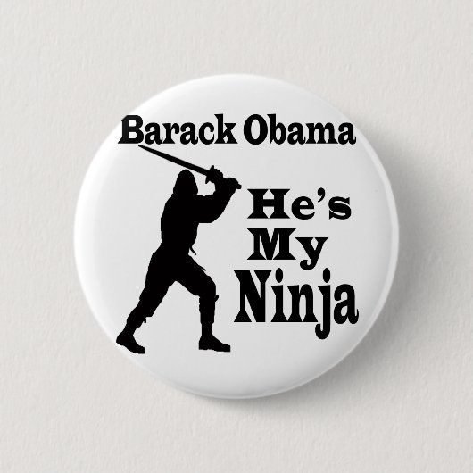 Obama My Ninja Ronde Button 5,7 Cm (Voorkant)