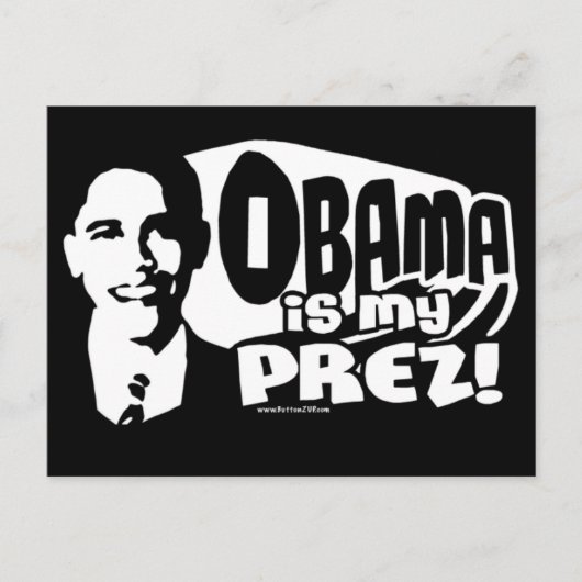 Obama My Prez Post-kaarten Briefkaart (Voorkant)