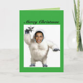 Obama-nable Snowman Christmas Kaart (Voorkant)