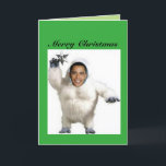 Obama-nable Snowman Christmas Kaart<br><div class="desc">Wens je vrienden alle rust,  liefde,  vreugde,  hoop en verandering van het seizoen met deze grillige kerst Kaart met de Obama-nable Snowman.</div>