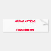 OBAMA NATION? AFSCHAFFING! BUMPERSTICKER (Voorkant)