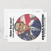 Obama-Nation Briefkaart (Voorkant / Achterkant)