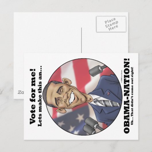 Obama-Nation Briefkaart (Voorkant / Achterkant)