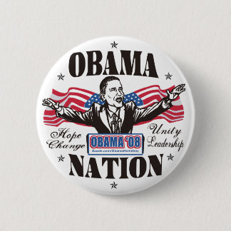 Obama Nation Cartoon Button