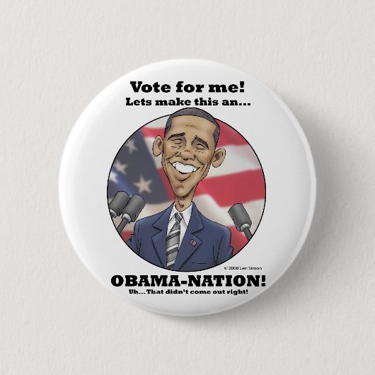 Obama-Nation Ronde Button 5,7 Cm (Voorkant)