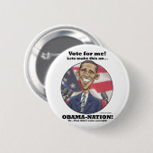 Obama-Nation Ronde Button 5,7 Cm (Voorkant /achterkant)
