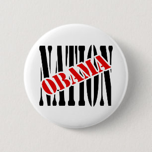 Obama Nation with Olap and Outline Ronde Button 5,7 Cm